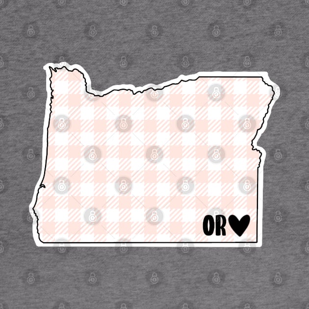 USA States: Oregon (pink plaid) by LetsOverThinkIt